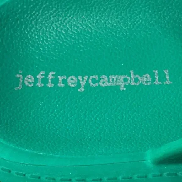 Jeffrey Campbell Lightweight PVC PLATFORM CLOG APPLE SPRING GREEN EUR 39 USA 8 - Picture 5 of 11